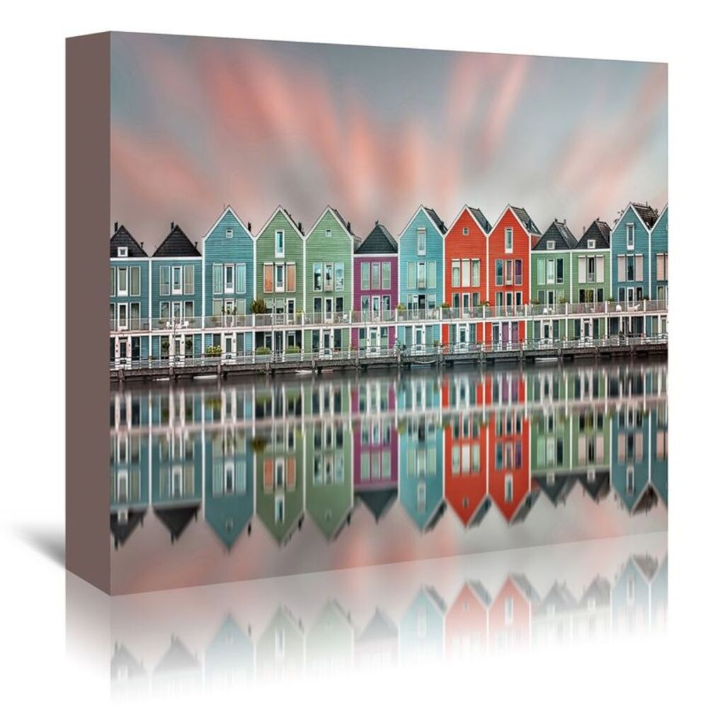 Americanflat -  Modern Wall Art Room Decor - Houten S Pink